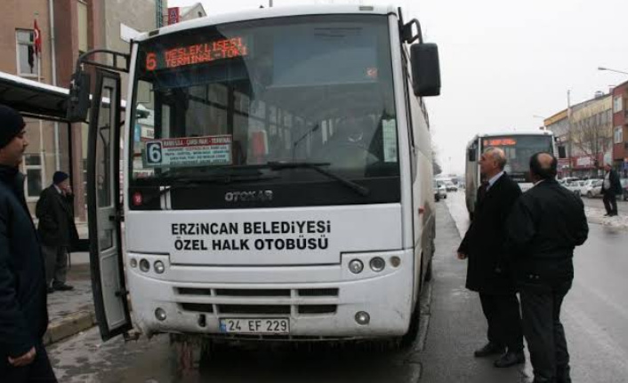 Erzincan'da Halk Otobüsü Ücreti 4.50TL Oldu